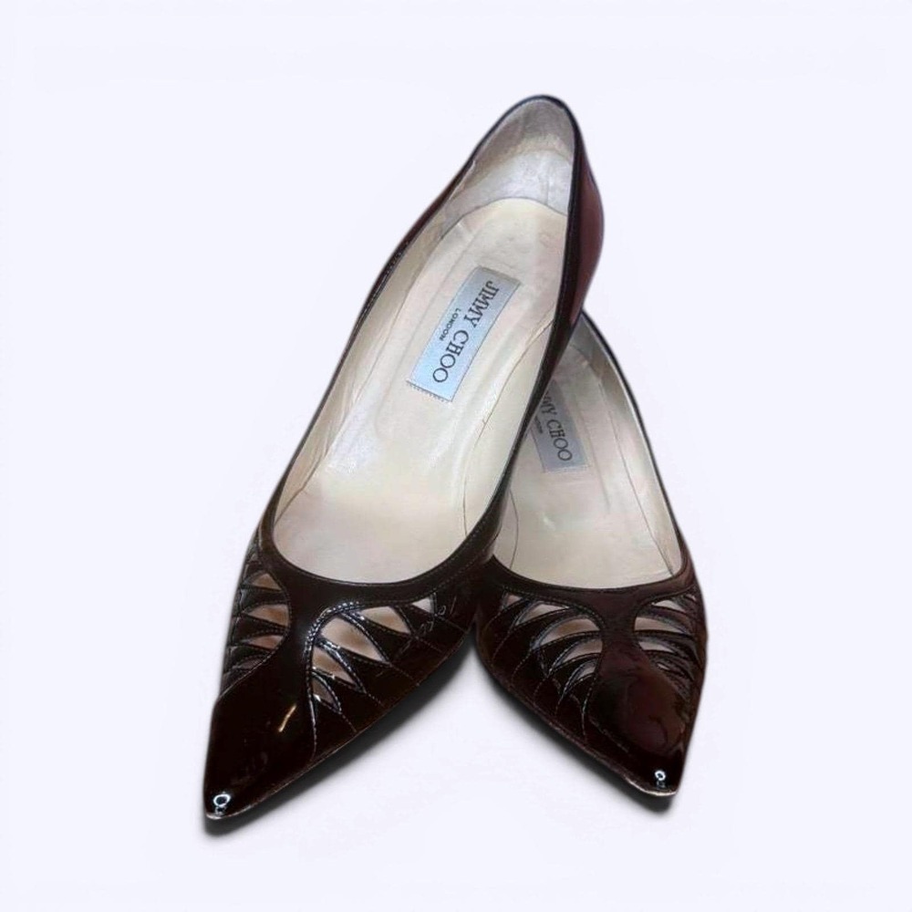 Jimmy Choo Patent Leather Vintage Kitten Heels